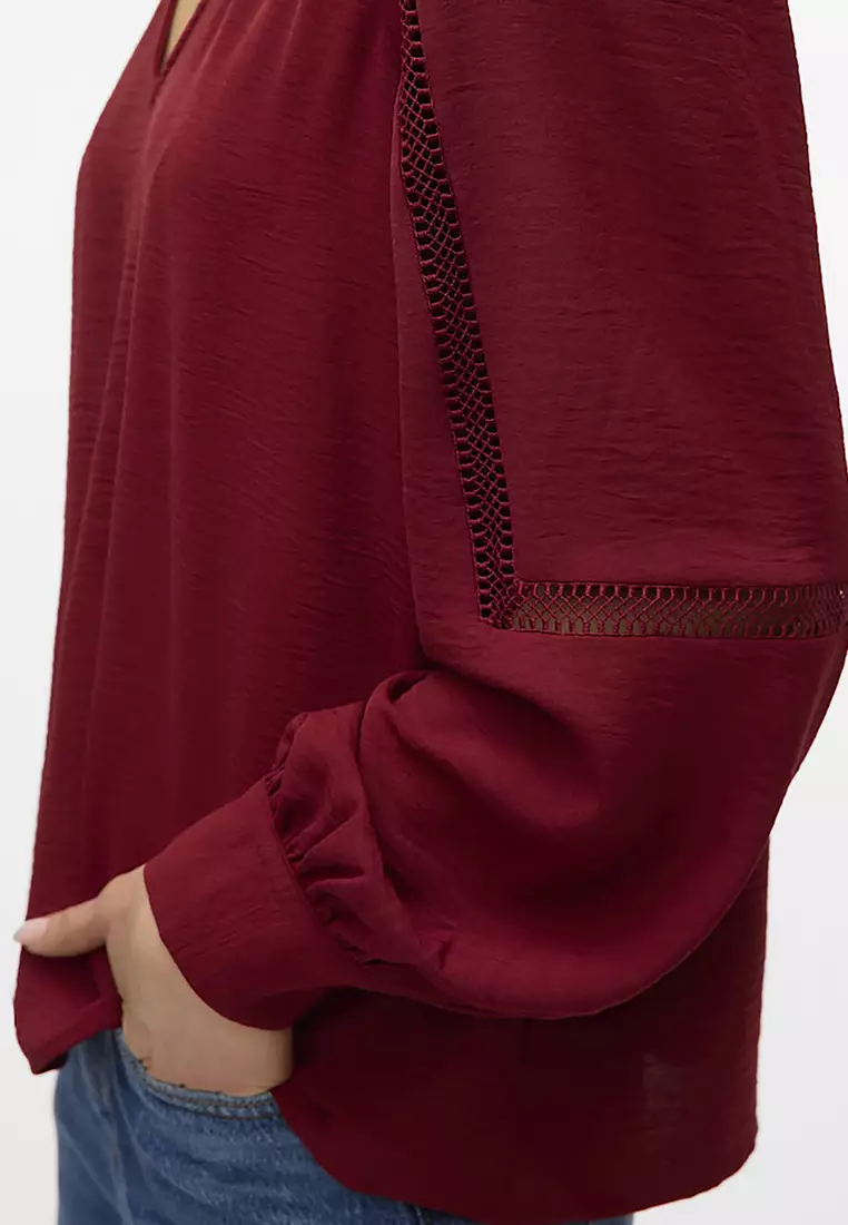 V-Neck Long Sleeves Top