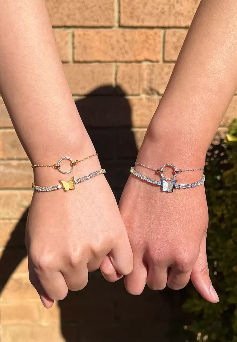 Orbit of Beauty Bracelet Embellished with SWAROVSKI® Crystal in White Gold 