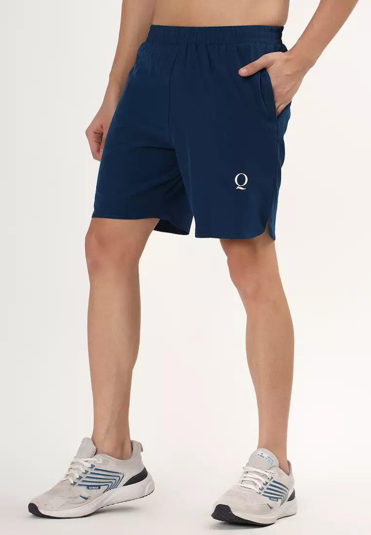Buy QuirkyT Mens Side Slit Blue Side Breathable Shorts, Activewear