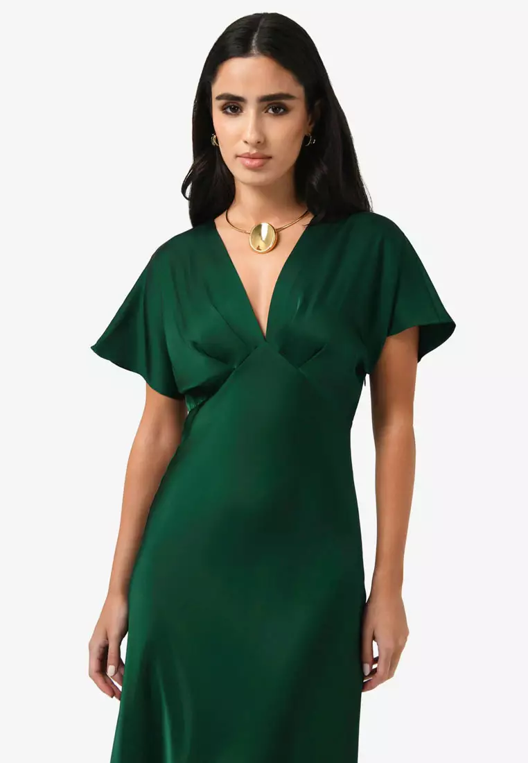 Catalina V-Neck Satin Dress