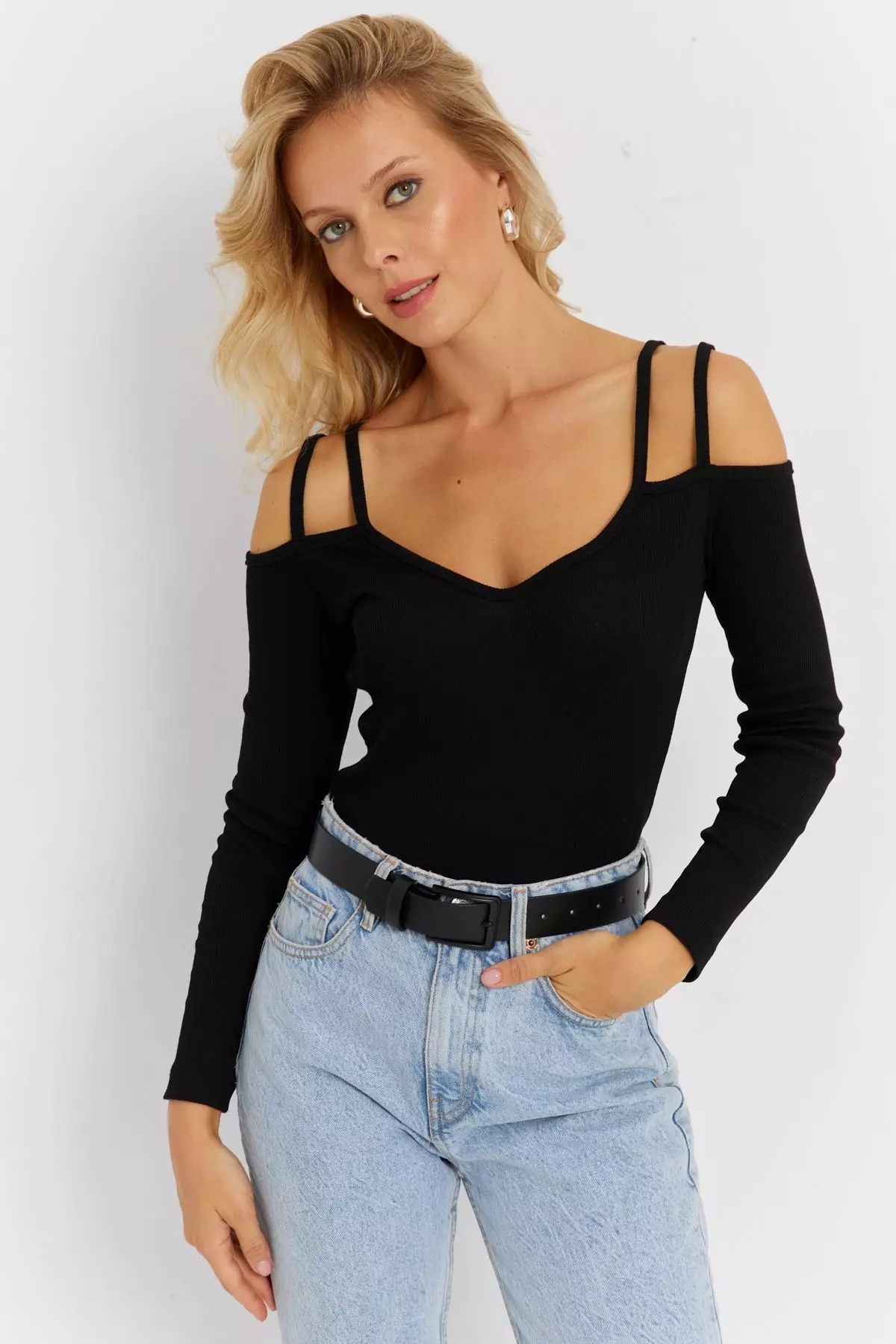 Off-Shoulder Camisole Blouse