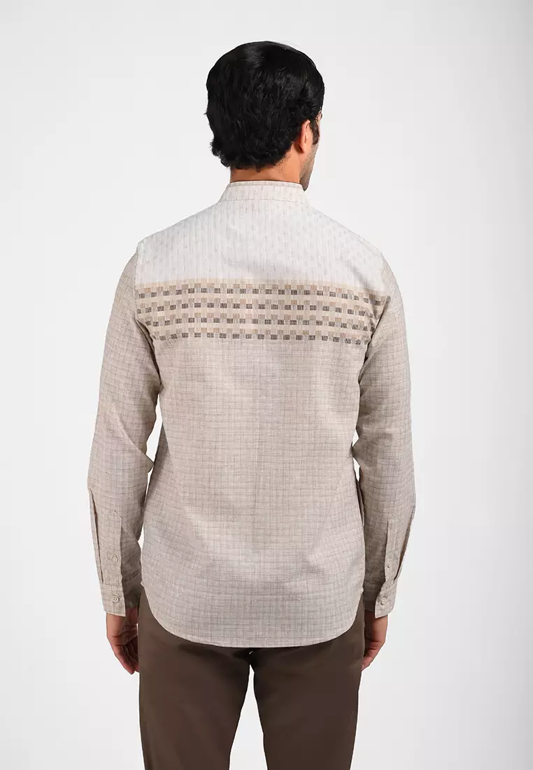 MOC Kemeja Lengan Panjang Pria IZRA-KHAKI