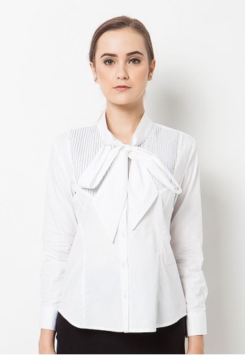 A&D MS 611 BLOUSE LONG SLEEVE - WHITE