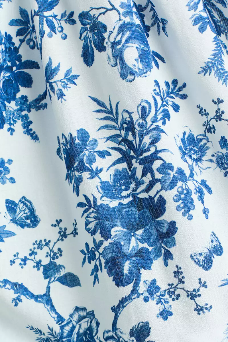 Frill-trimmed cotton dress