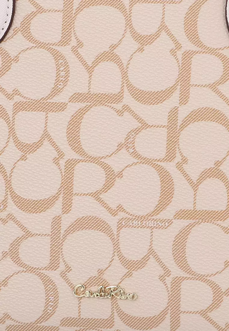 Medium Beige Carlo GEO Top Handle