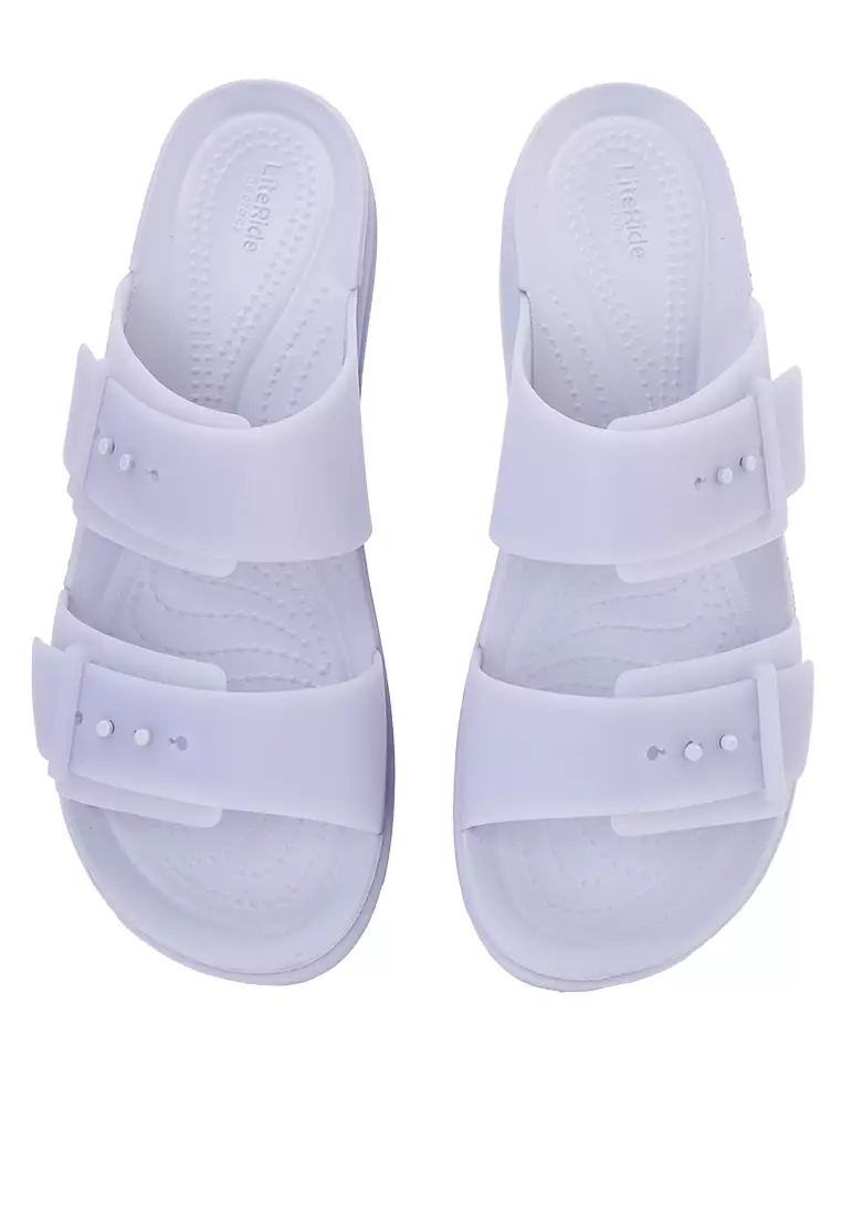 Brooklyn Buckle Frosted Low Wedge