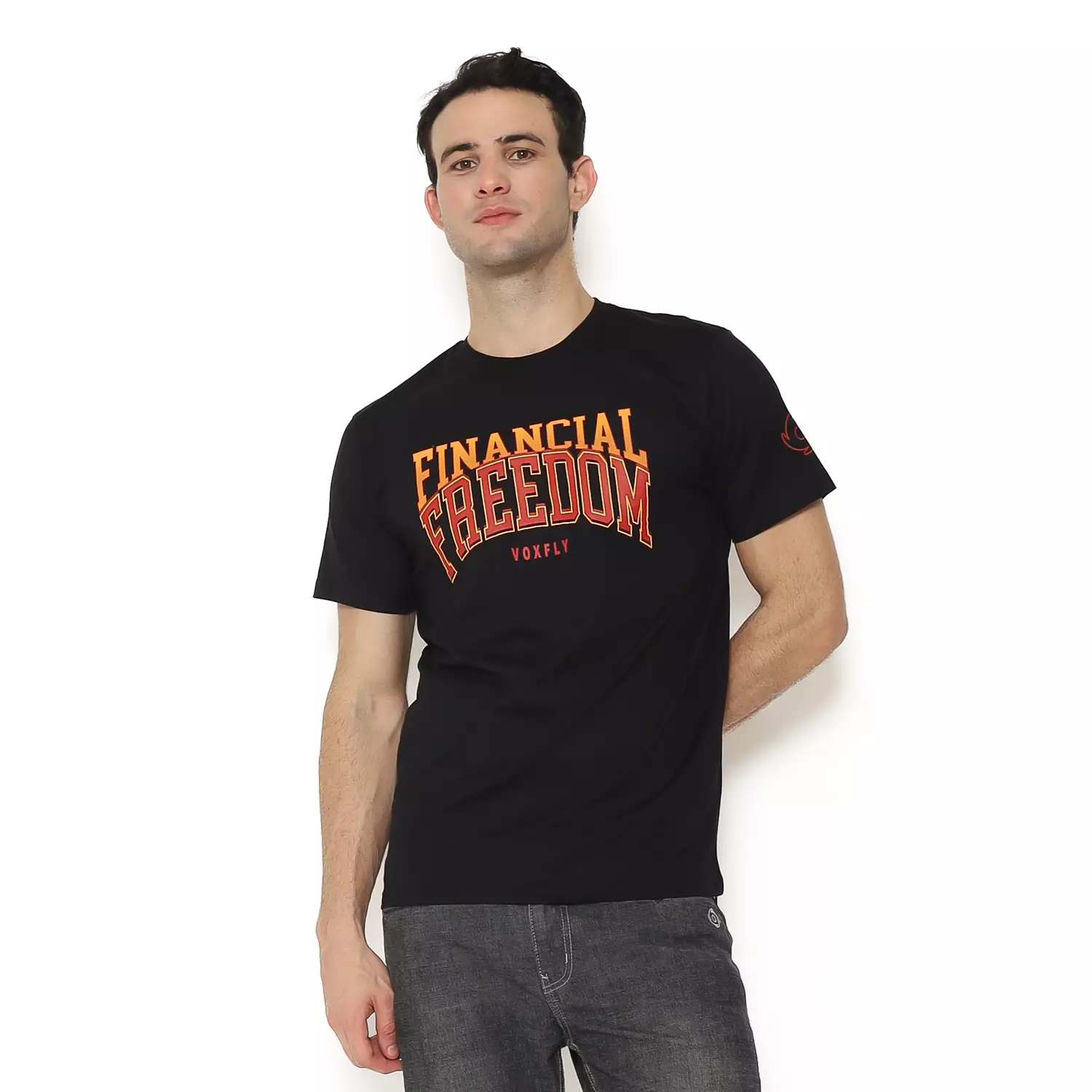 Voxfly Kaos Lengan Pendek Pria Financial Freedom Men Tee Planet Surf