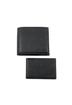 Coach Compact ID Wallet In Crossgrain Leather F59112 Black