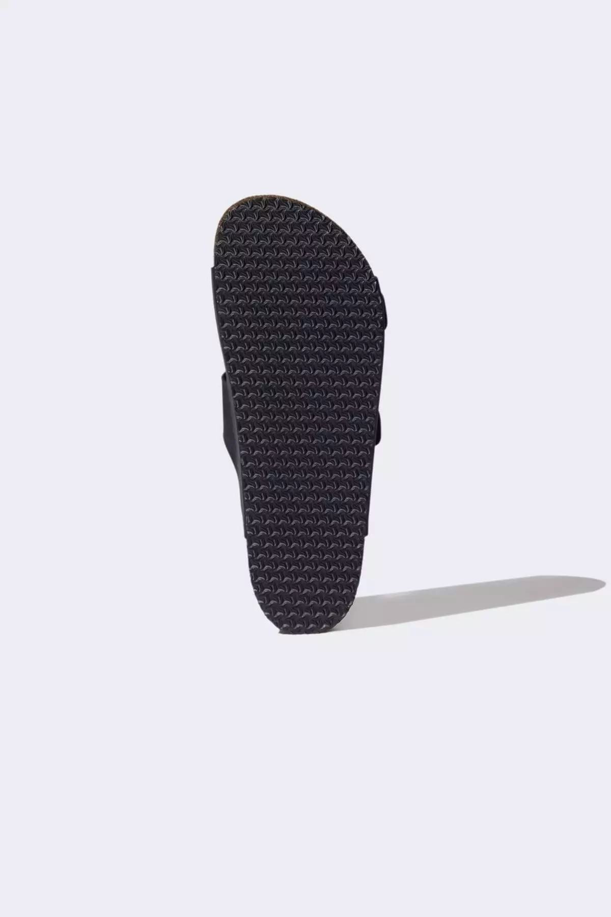 Men's Flat Sole Double Banded Faux Leather Slippers C3754AX24HS