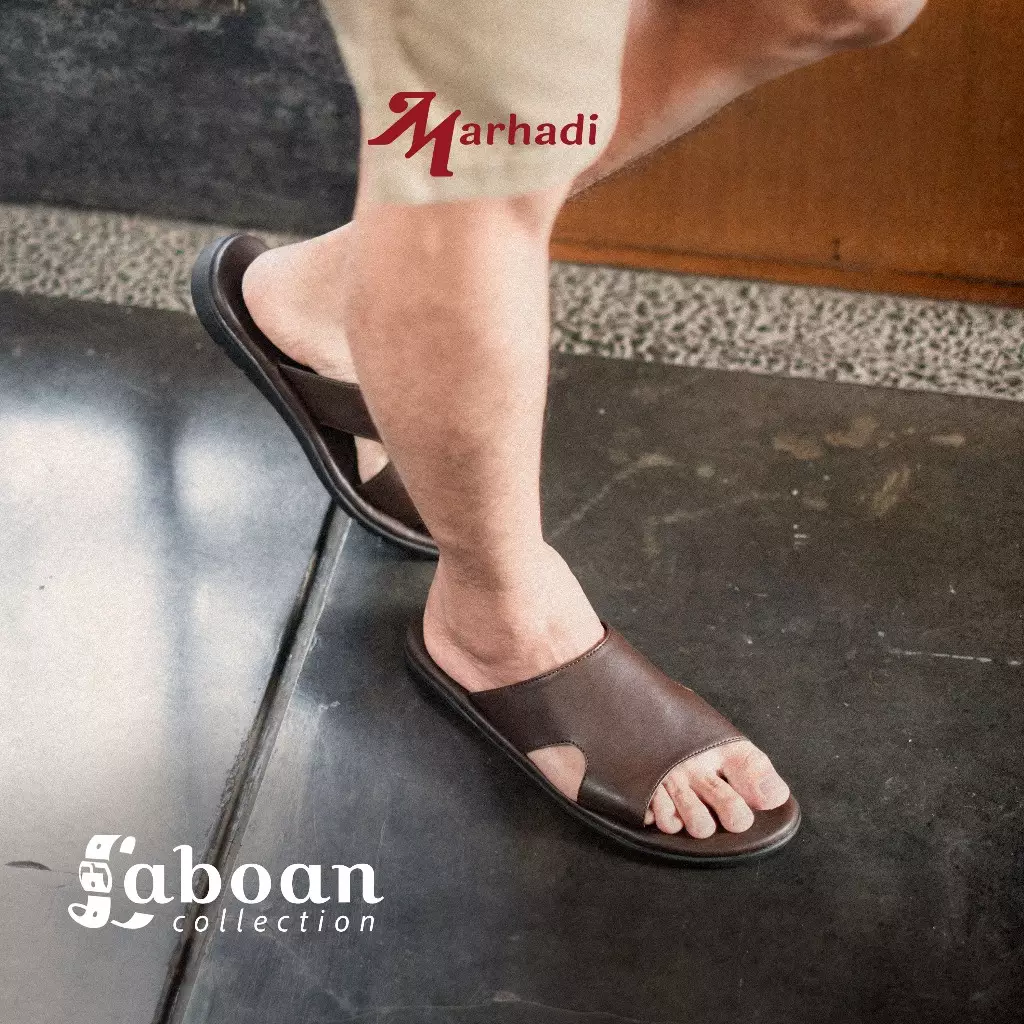 Marhadi Sandal Selop Pria Sendal Kulit Cowok - Laboan Slide