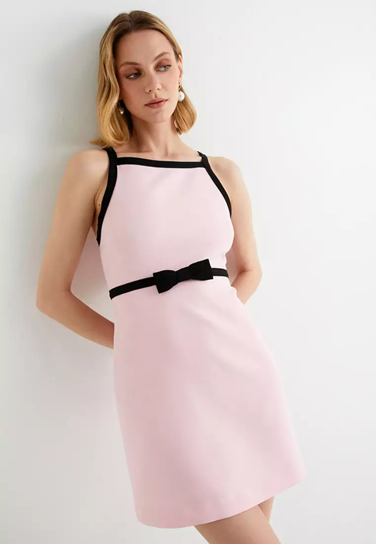 Bow Detailed Mini Dress