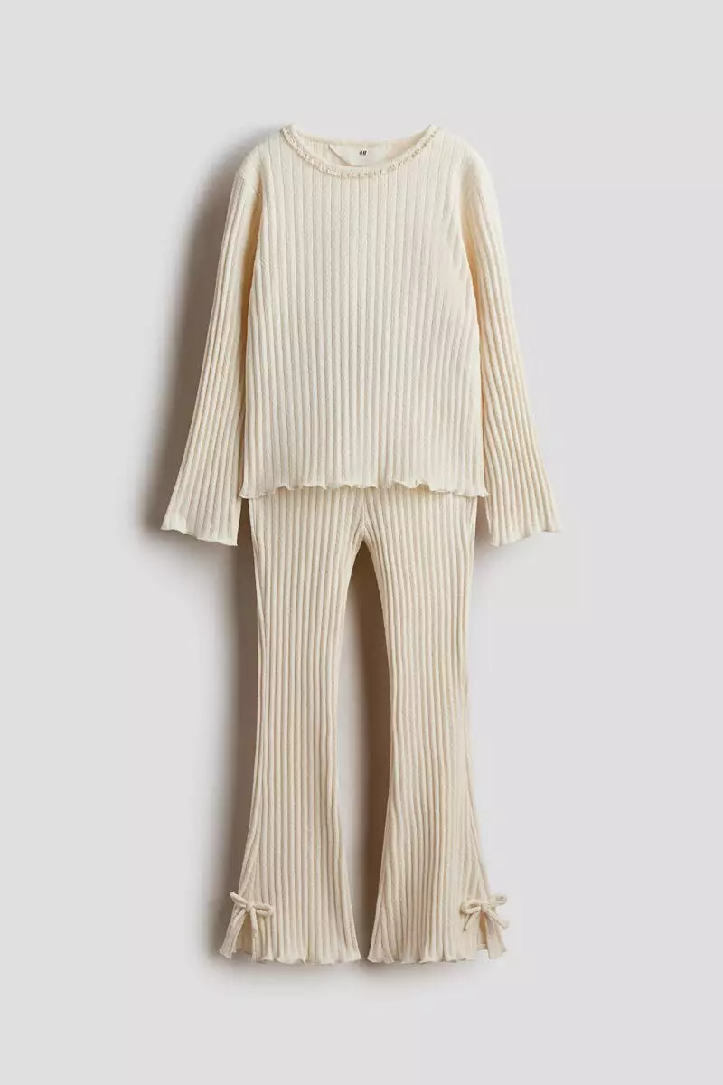 2-piece ribbed cotton set