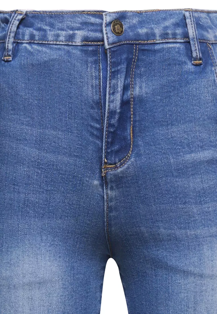 Pito Dito Girl Kalcer Celana Panjang Denim Anak Biru