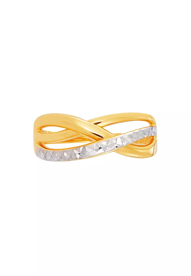 HABIB Oro Italia 916 Yellow and White Gold Ring GR53271123(YW)-BI (22K Gold)