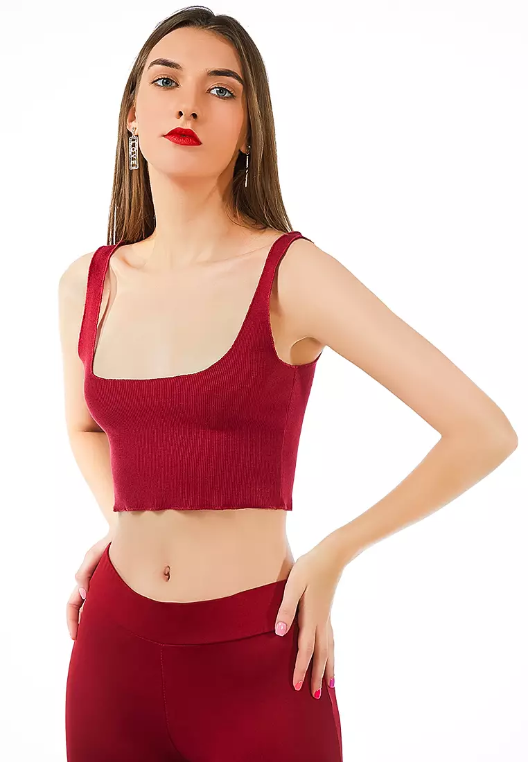 Red sports clearance tank top