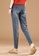 A-IN GIRLS blue Elastic Waist Retro Jeans (Plus Velvet) D09A2AA38F7B99GS_3