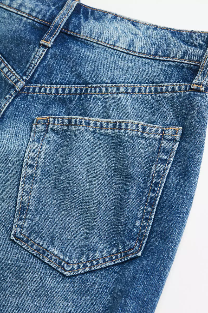 High-waisted denim shorts