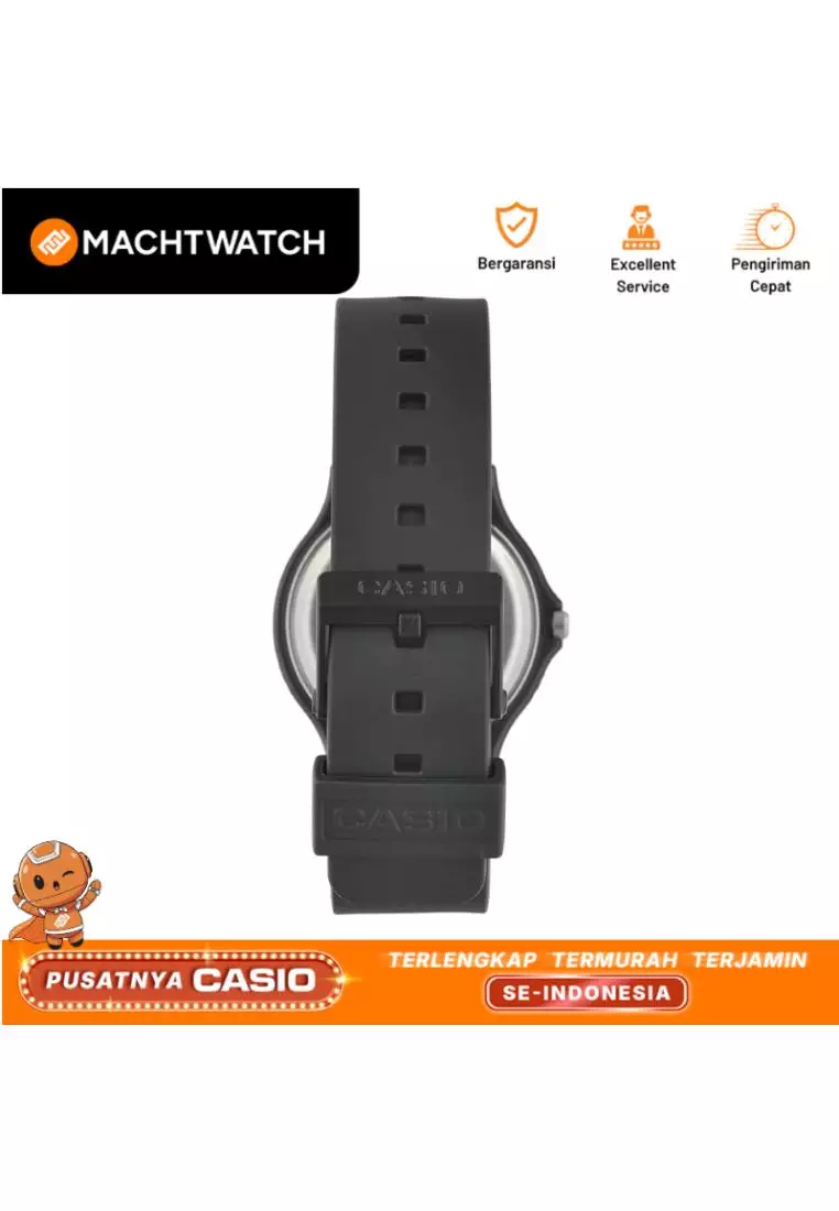 Jam Tangan Pria Analog Casio Standard MQ-24-1B3LDF MQ24 Classic Black Dial Black Resin Band