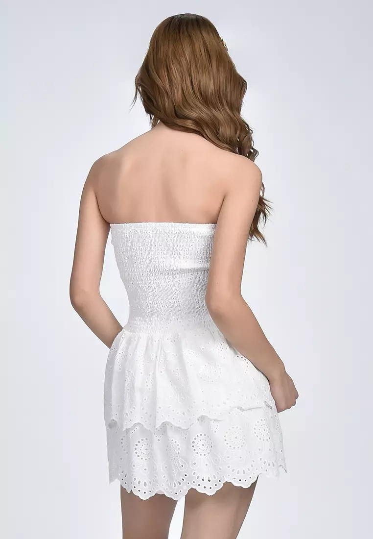 Women's Eyelet Tube Dress
