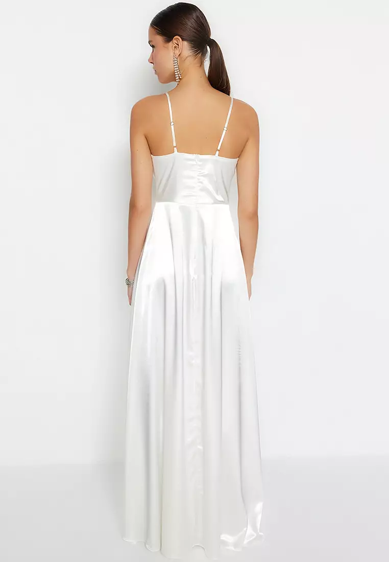 Buy Trendyol Satin Evening Dress 2024 Online ZALORA Singapore