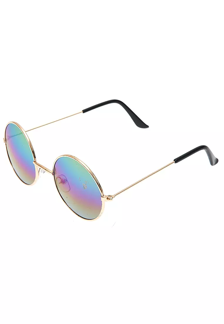 Enzio Kacamata Anak Pria UV Protection Sunglasses Kids Round Design Frame Material Alloy ORIGINAL - Rainbow