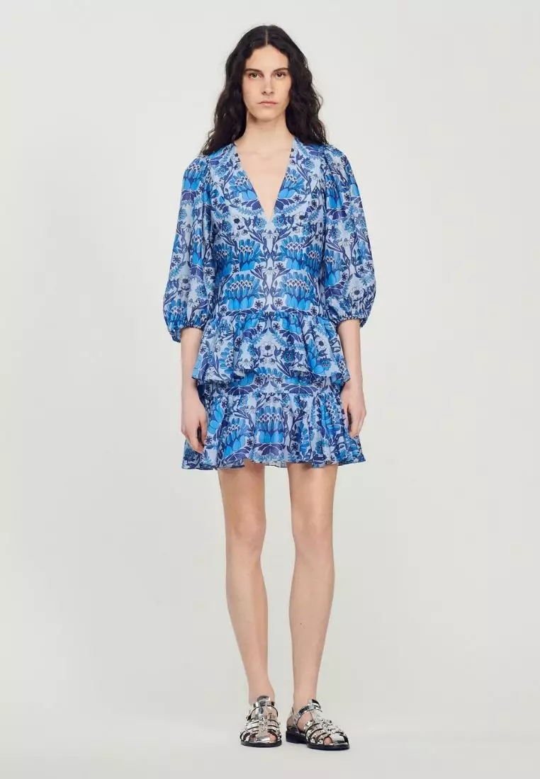 Buy Sandro Short Scarf Print Dress Online ZALORA Malaysia
