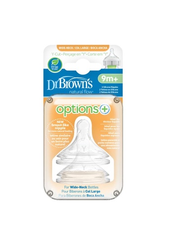 Buy Dr Brown S Dr Brown S Natural Flow Options Wide Neck Bottle Nipple 2 Pack Y Cut Zalora Hk