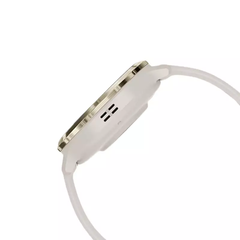 Jam Tangan Unisex Garmin Venu 3S 010-02785-54 Smartwatch Digital Dial Ivory Silicone Band