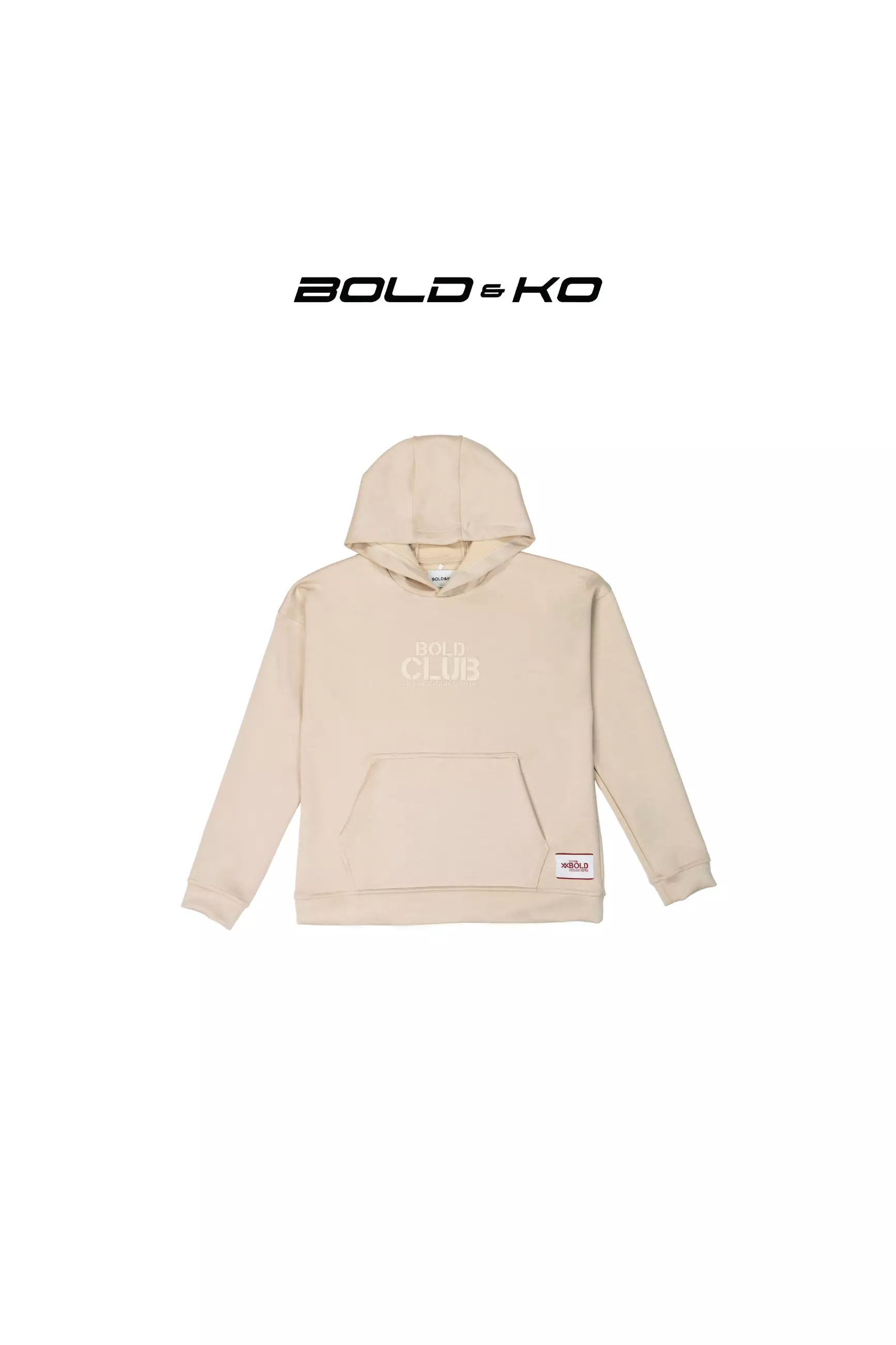 BOLD&KO BK Limitless Loose Fit Hoodie Cream / Jaket Anak Laki-Laki / Jaket Anak Perempuan