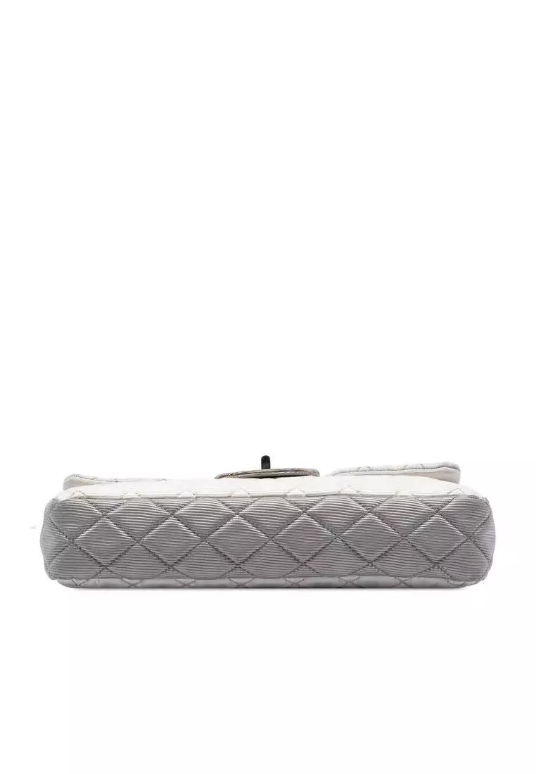 Pre-Loved Chanel Small Tricolor Quilted Jersey Reissue 2.55 East West Flap