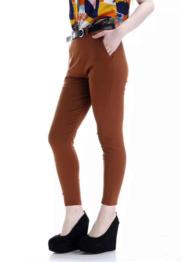 Hazel Celana Chino Wanita Bawahan Kasual Baggy Pants Woman - Milo