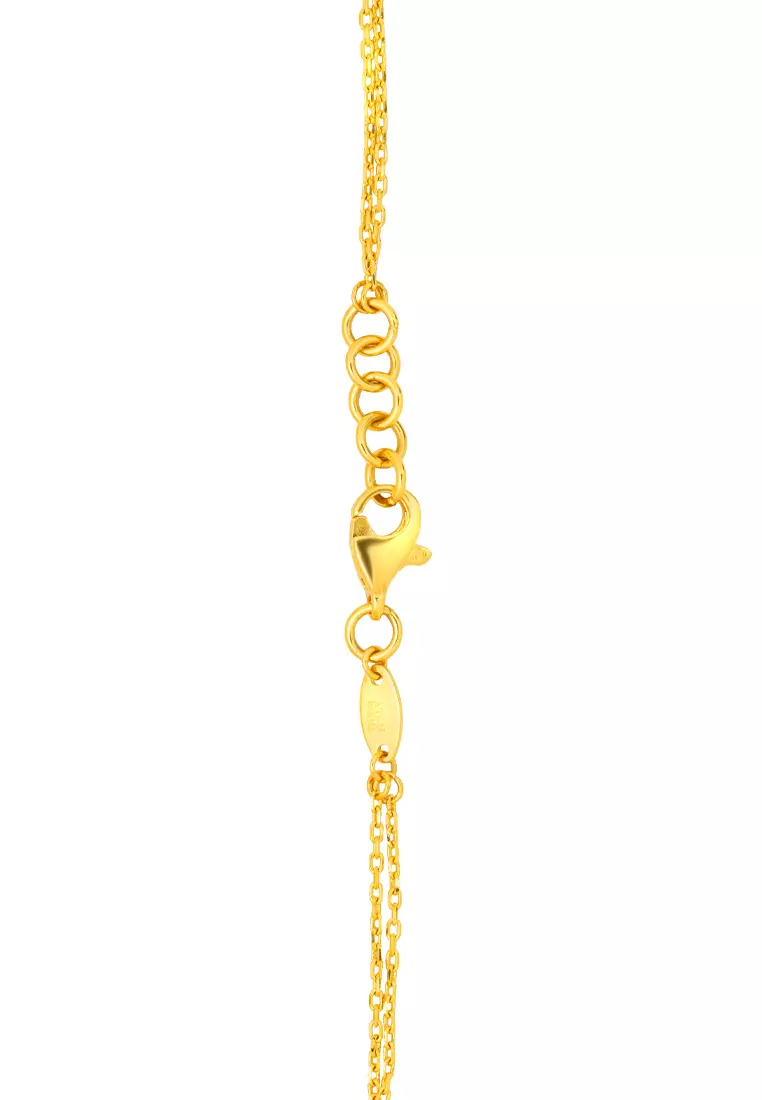 TOMEI Lusso Italia Chain With Love Bracelet, Yellow Gold 916