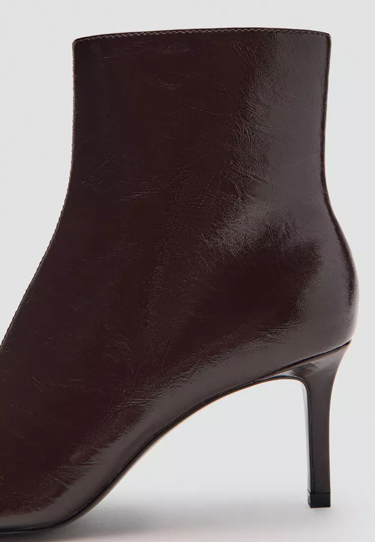 Pointed Heel Ankle Boots
