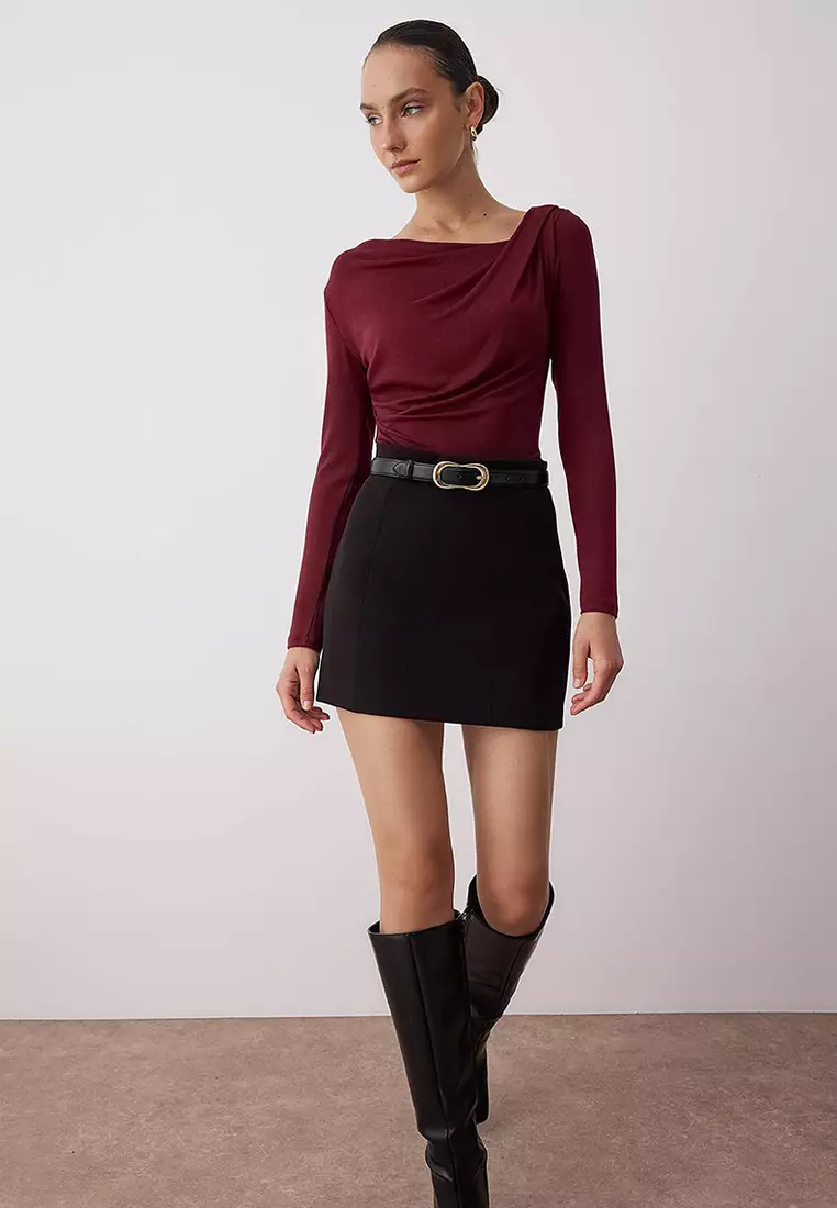 Asymmetrical Collar Blouse