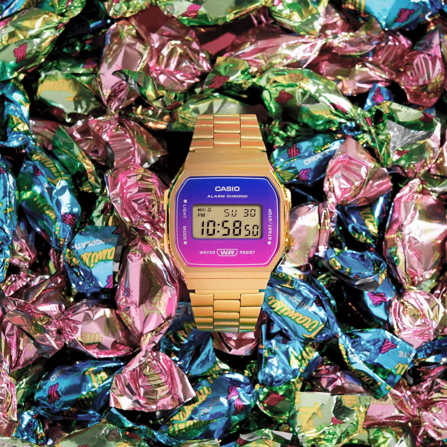 Casio Vintage - Jam Tangan Digital Wanita - Gold Stainless Steel - A168WERG-2A