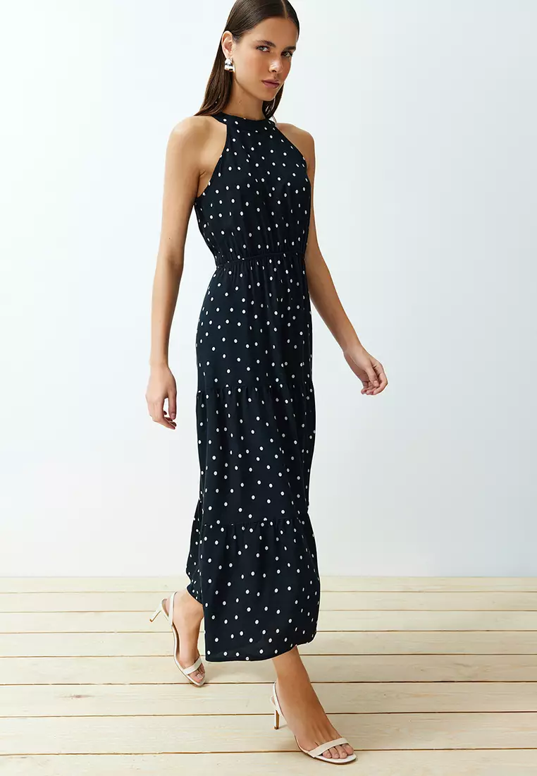 trendyol polka dot dress