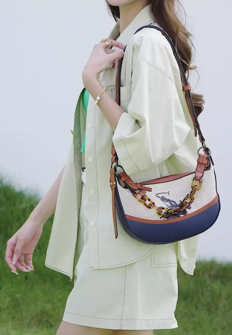 Women's Top Handle Bag / Sling Bag / Crossbody Bag - Blue