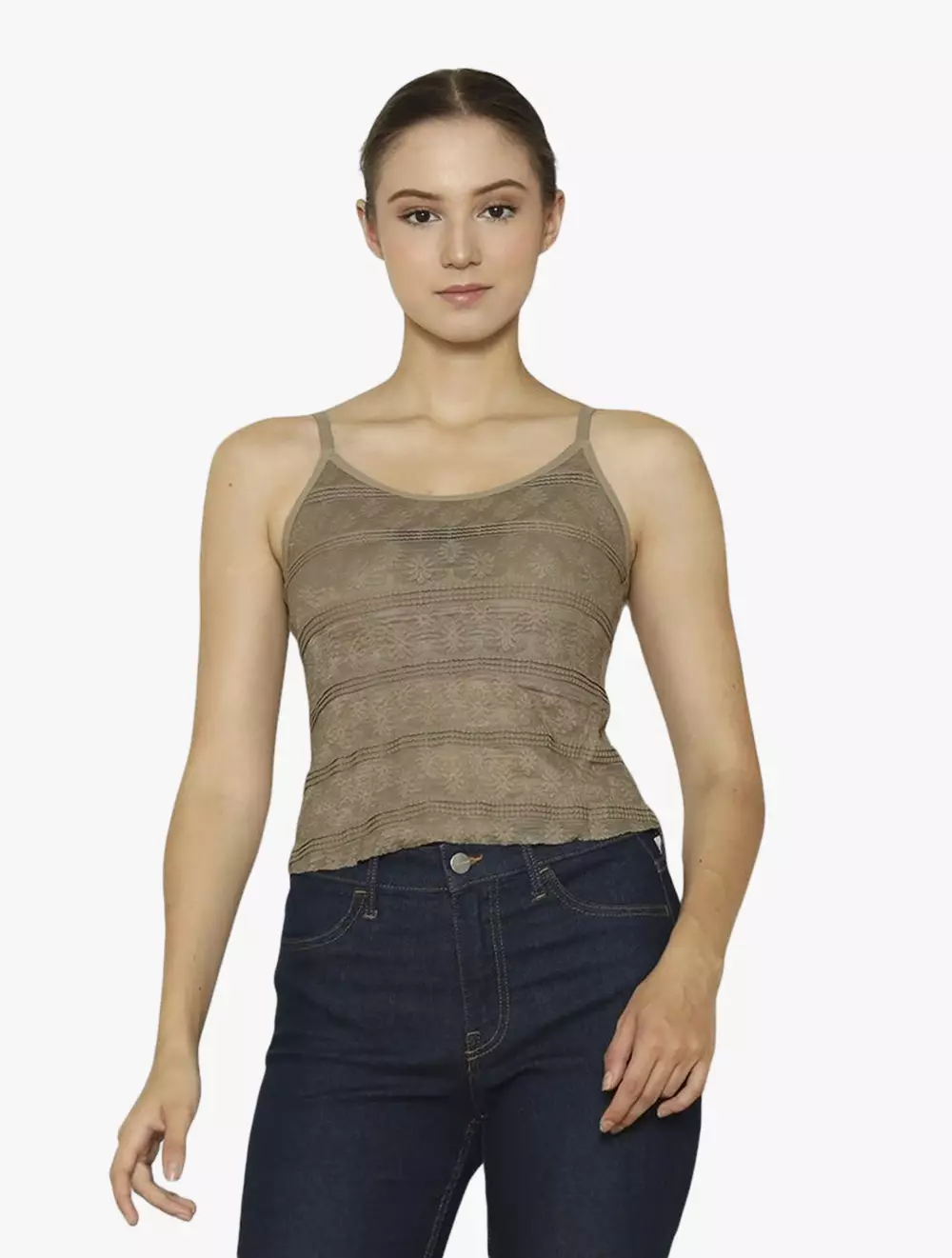 CYNTHIA CHARMY BRA TOP CAMISOLE - Brown