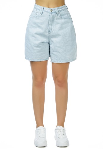 London Rag blue Why so serious Denim Shorts in Light Blue 26CB9AAFCFFA9BGS_1