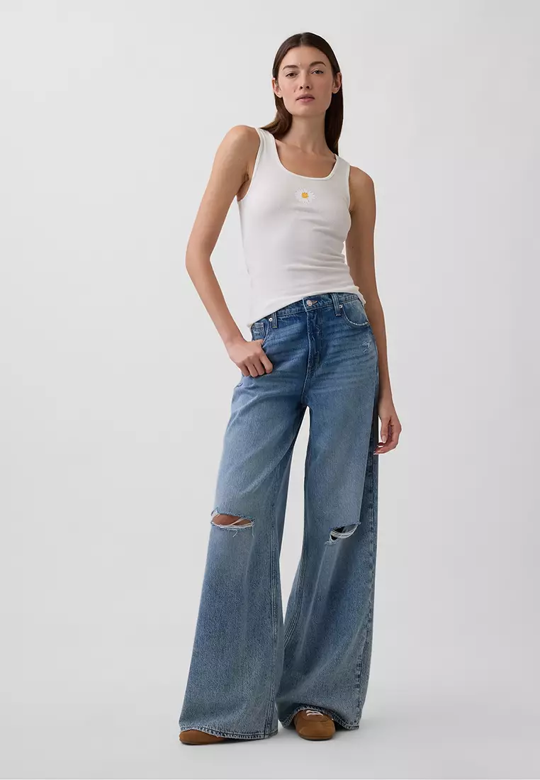 Ribbed Logo Tank Top