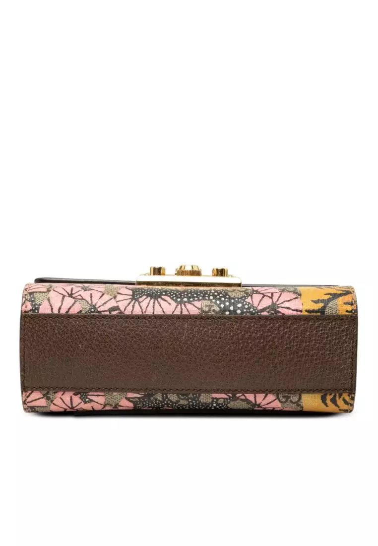 Pre-Loved Gucci Small Gg Supreme Bengal Padlock Crossbody
