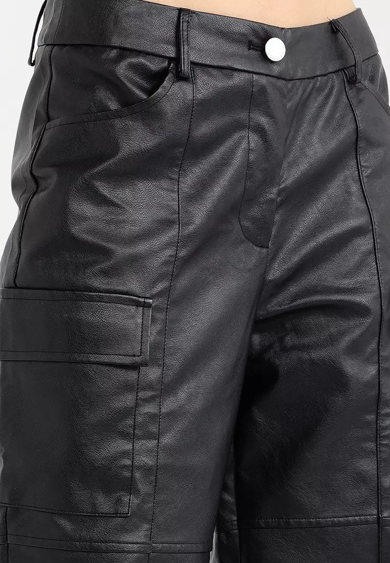 Buy Peppermayo Walk On The Wild Side PU Cargo Pants 2025 Online | ZALORA