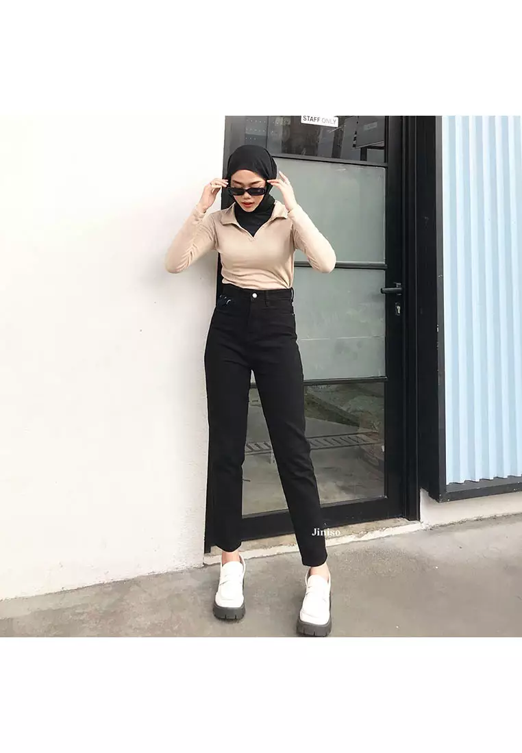 Highwaist Boyfriend Jeans 023 FEEL GOOD