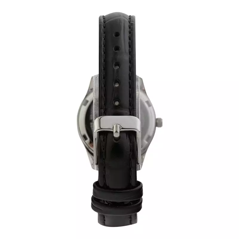 Jam Tangan Wanita Alba AN8089X1 Ladies Silver Dial Black Leather Strap