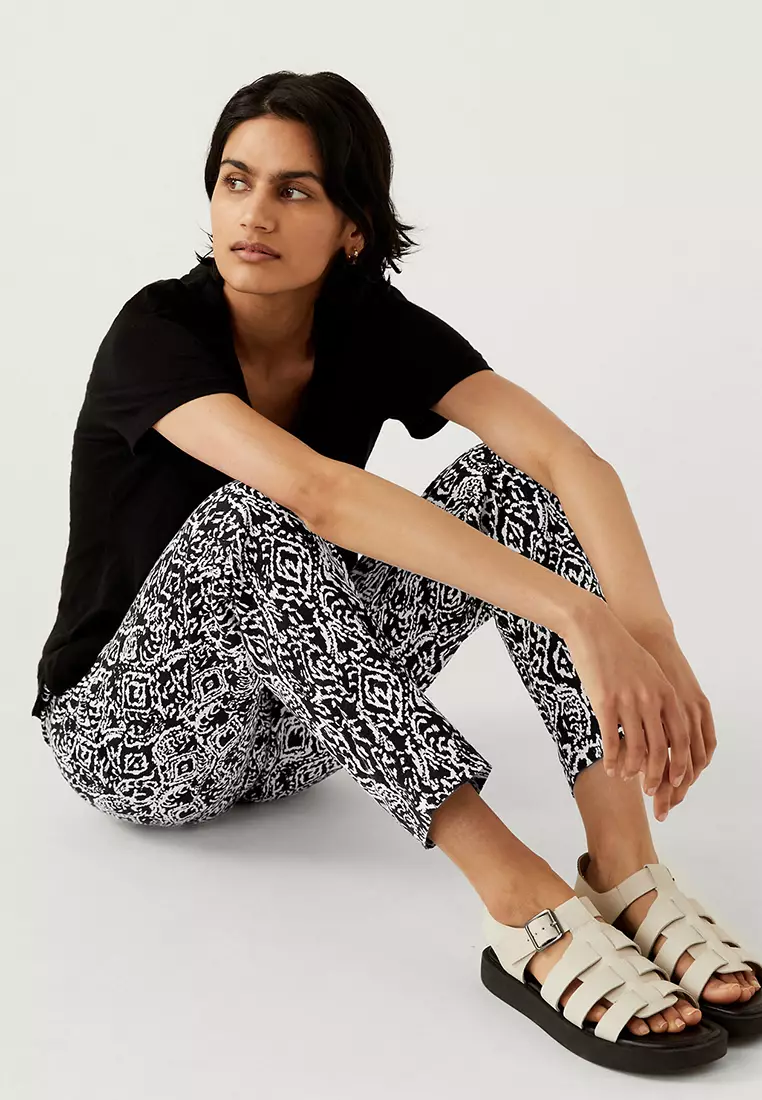 Linen Rich Tapered Trousers