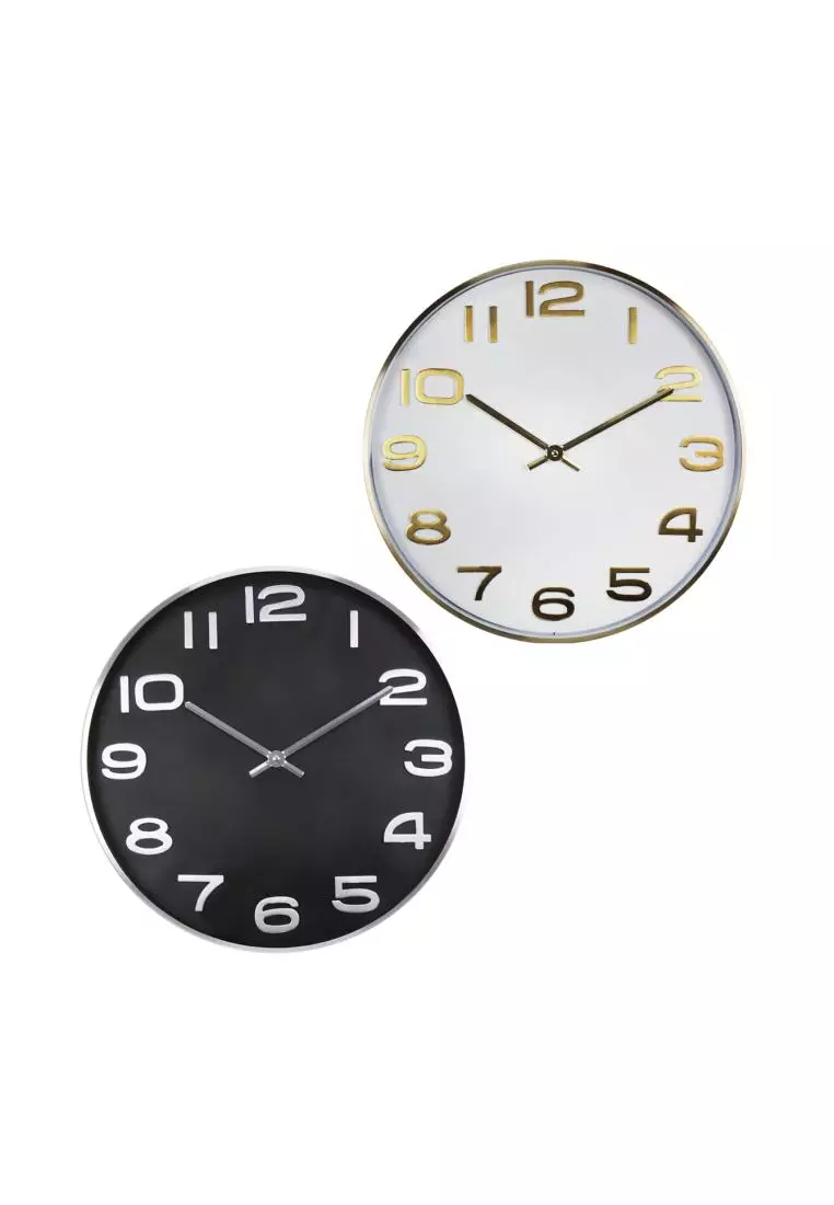 Buy At Home Deluxe Enya Silent Metal Wall Clock 16“ Inches 2023 Online