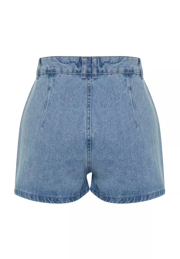 Cotton Denim Shorts