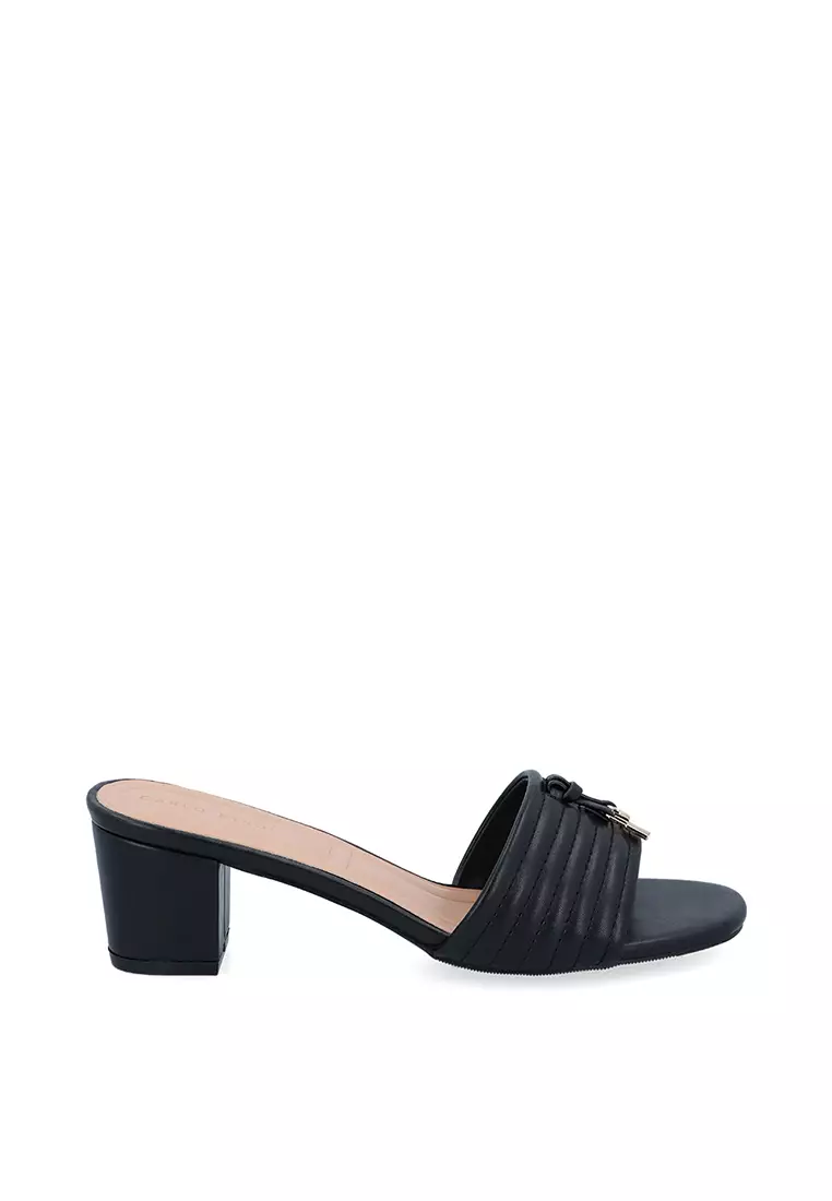 Discount on Carlo Rino  shoes - SKU: Black Kaylani Heeled Sandals