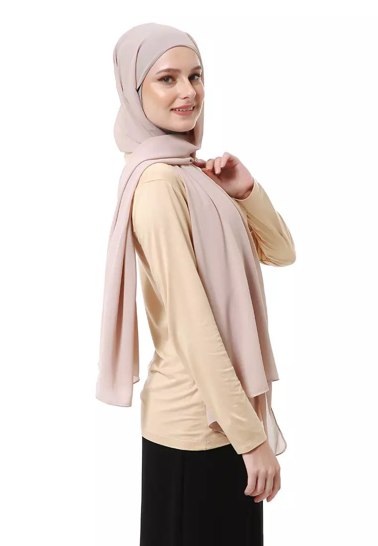 Zhalika Phasmina Motif Polos High Premium Quality - Sand