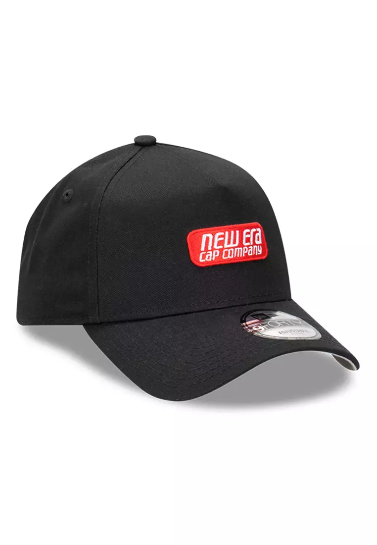 NE Capsule Logo Black 9FORTY A-Frame Snapback Cap